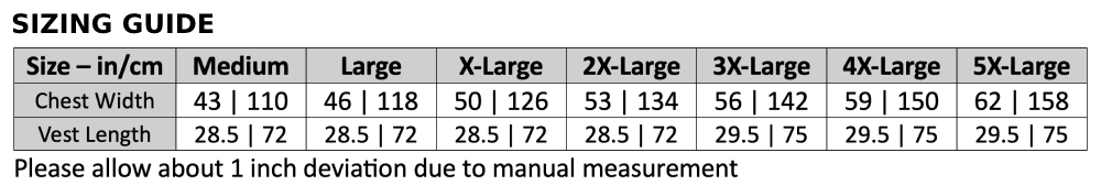 buy size chart online